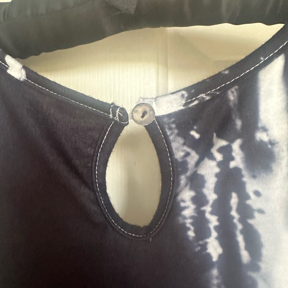 Blue/White Tie-Dyed Jumpsuit- NWOT - Picture 2 of 5
